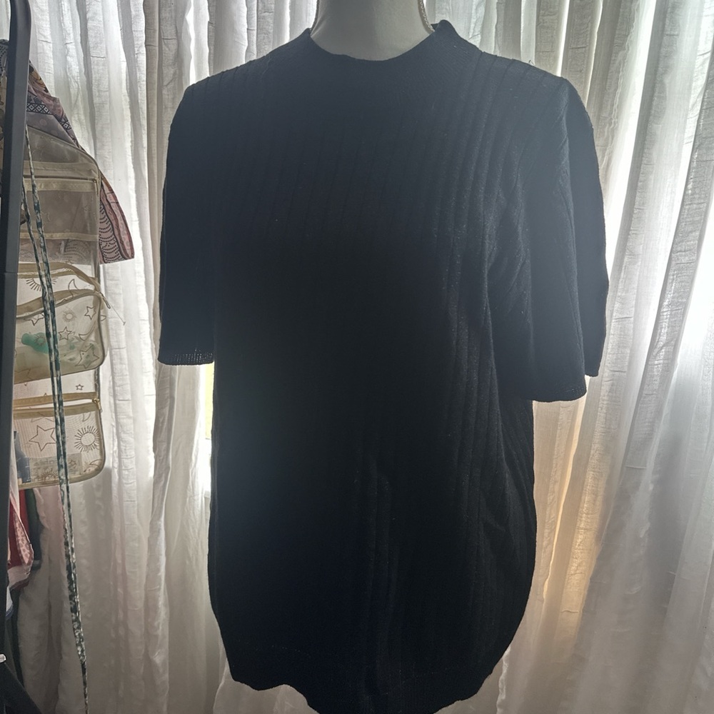 black knit top
